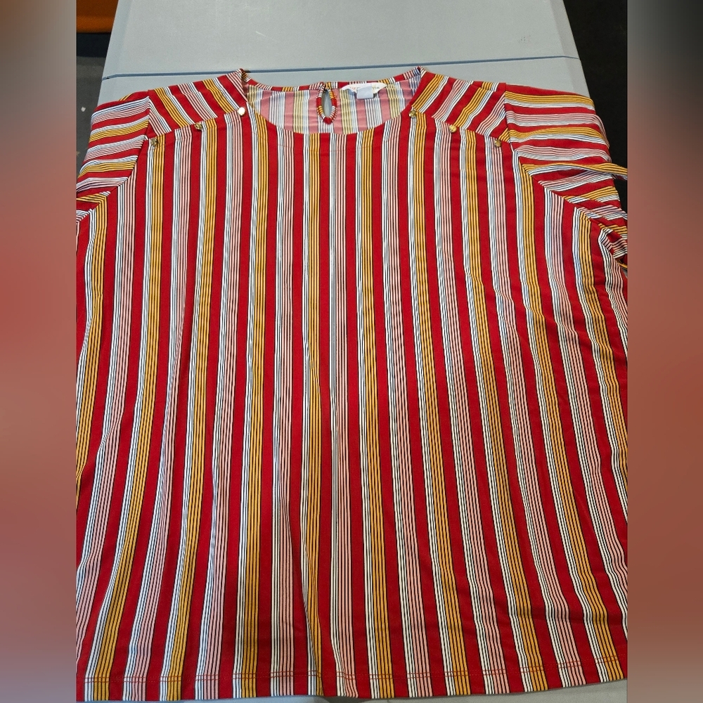 Liz Claiborne Multicolor Striped Top (5c30)